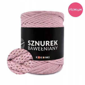 PREMIUM sznurek do makramy 5mm / 100m / brudny róż