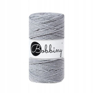 Sznurek makrama Bobbiny 3mm 3PLY Srebrny