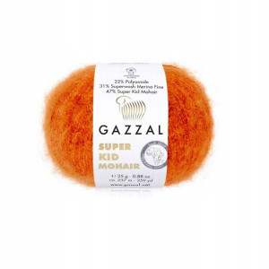 Włóczka Gazzal Super Kid Mohair 64429 / pomarańcz