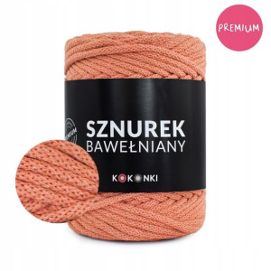 PREMIUM sznurek do makramy 5mm 100m koniak