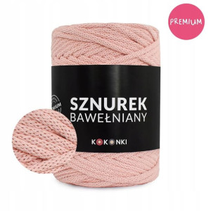 PREMIUM sznurek do makramy 5mm 100m łososiowy róż