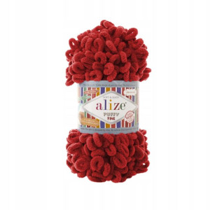 Włóczka Alize Puffy Fine 56 / czerwień