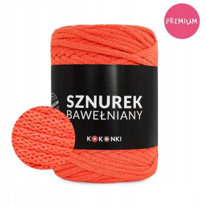 PREMIUM sznurek do makramy 5mm 100m marchewka