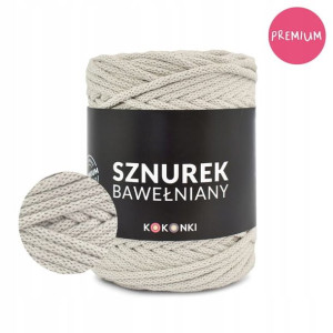 PREMIUM sznurek do makramy 5mm 100m jasny beż