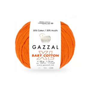 Włóczka Gazzal Baby Cotton XL 3419 - pomarańcz