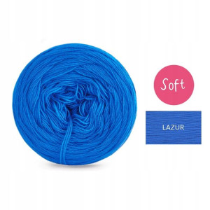 Włóczka KOKONEK Soft Mono jeden kolor lazur 250m