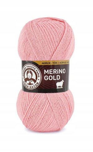 Włóczka MTP Merino Gold 001 / pudrowy róż