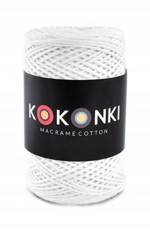 Sznurek Macrame Cotton / rolka 200 m / biel