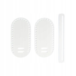 Baza torebki boki listwa 20x10cm biel lustro kompl