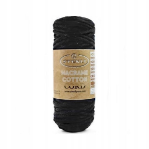 Sznurek skręcany 5mm Macrame Cotton Cord grafit