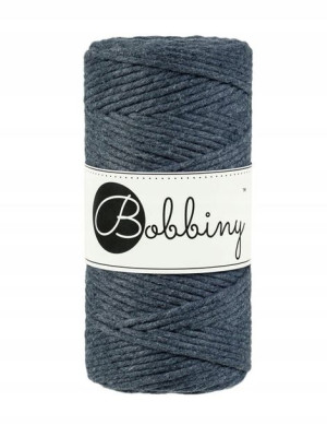 Sznurek do makramy Bobbiny 3 mm / Grafitowy
