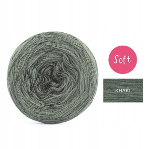 Włóczka KOKONEK Soft Mono Akryl - khaki 250m