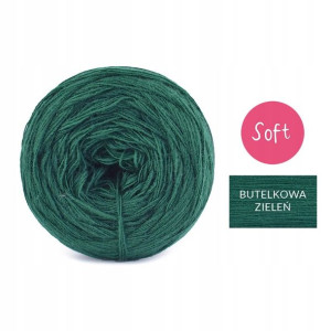 Włóczka KOKONEK Soft Mono Akryl - but. zieleń 250m