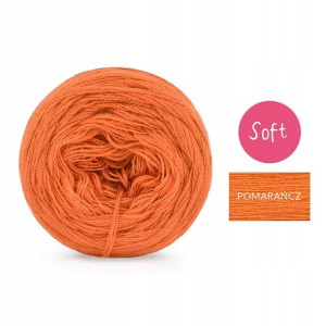 Włóczka KOKONEK Soft Mono Akryl - pomarańcz 250m