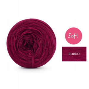 Włóczka KOKONEK Soft Mono Akryl - bordo 250m