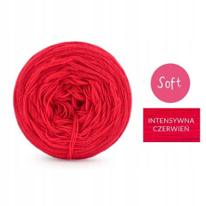 Włóczka KOKONEK Soft Mono Akryl - czerwień 250m