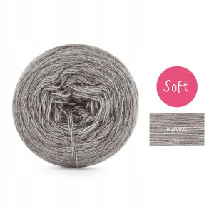 Włóczka KOKONEK Soft Mono Akryl - kawa 250m