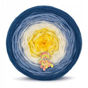 Włóczka KOKONEK Soft Akryl Jeans/denim/krem/mleczy