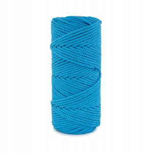 Sznurek 3-żyłowy 3ply MAKRAMA 3mm 100m / cyjan