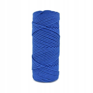 Sznurek 3-żyłowy 3ply MAKRAMA 3mm 100m / kobalt