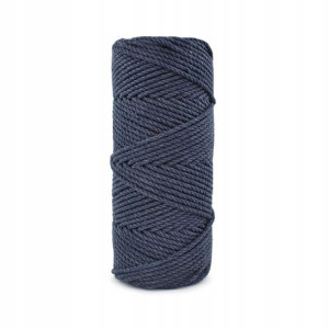 Sznurek 3-żyłowy 3ply MAKRAMA 3mm 100m / fumo
