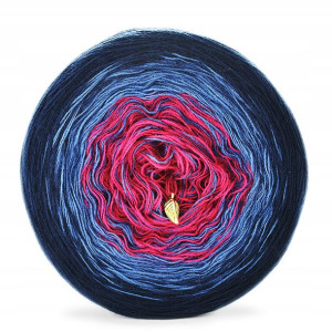 Włóczka KOKONEK Soft Akryl - Granat/jeans/piwonia