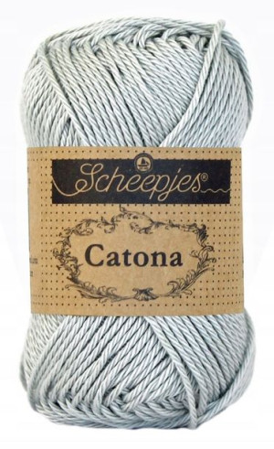 Włóczka Scheepjes Catona 172 / 50 g jasny srebrny