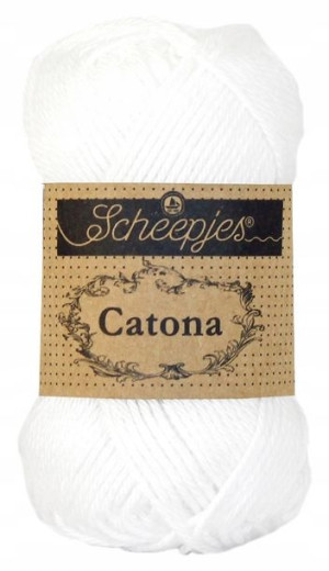Włóczka Scheepjes Catona 106 / śnieżna biel