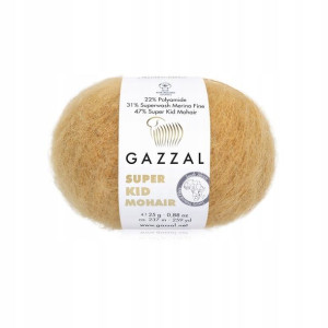 Włóczka Gazzal Super Kid Mohair 64423 / miodowy