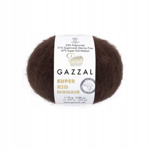 Włóczka Gazzal Super Kid Mohair 64426 / c. brąz