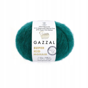 Włóczka Gazzal Super Kid Mohair / 64418 c.szmaragd