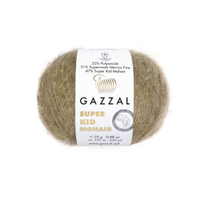 Włóczka Gazzal Super Kid Mohair 64406 / jasny brąz