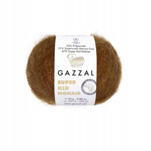 Włóczka Gazzal Super Kid Mohair 64401 / cynamon