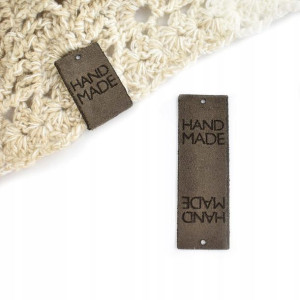 Metka nubuk "HANDMADE" / mocca