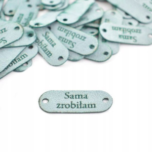 Metka nubuk "Sama zrobiłam" / mięta