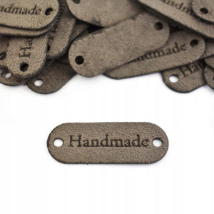 Metka nubuk "Handmade" / mocca