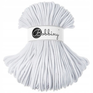 Sznurek makrama BOBBINY 5mm / pleciony / Biały