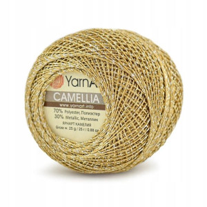 Kordonek YarnArt Camellia 2440 / złoto