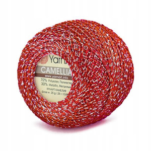 Kordonek YarnArt Camellia 416 / czerwień