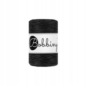 Sznurek do makramy Bobbiny 1,5mm / Czerń