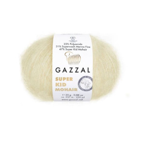 Włóczka Gazzal Super Kid Mohair 64408 / krem