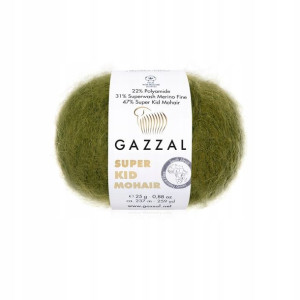 Włóczka Gazzal Super Kid Mohair 64402 / paproć