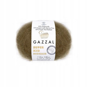 Włóczka Gazzal Super Kid Mohair 64403 / orzech