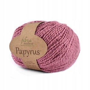 Włóczka FIBRANATURA PAPYRUS 229-08 ciemny róż