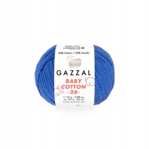 Włóczka Gazzal Baby Cotton 3421 - 25g - kobalt