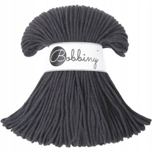 Sznurek pleciony Bobbiny 3mm / 100m / Grafit