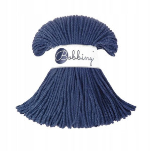 Sznurek pleciony Bobbiny 3mm / 100m / Jeans