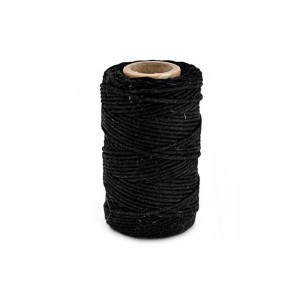 Sznurek bawełniany do makramy 2mm / 50 m / czarny