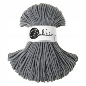 Sznurek pleciony BOBBINY 3mm / Stalowy / 100m