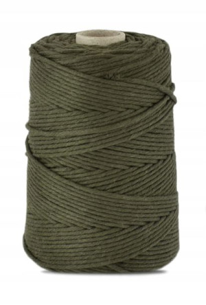 Sznurek bawełniany do MAKRAMY 3mm 200m / khaki